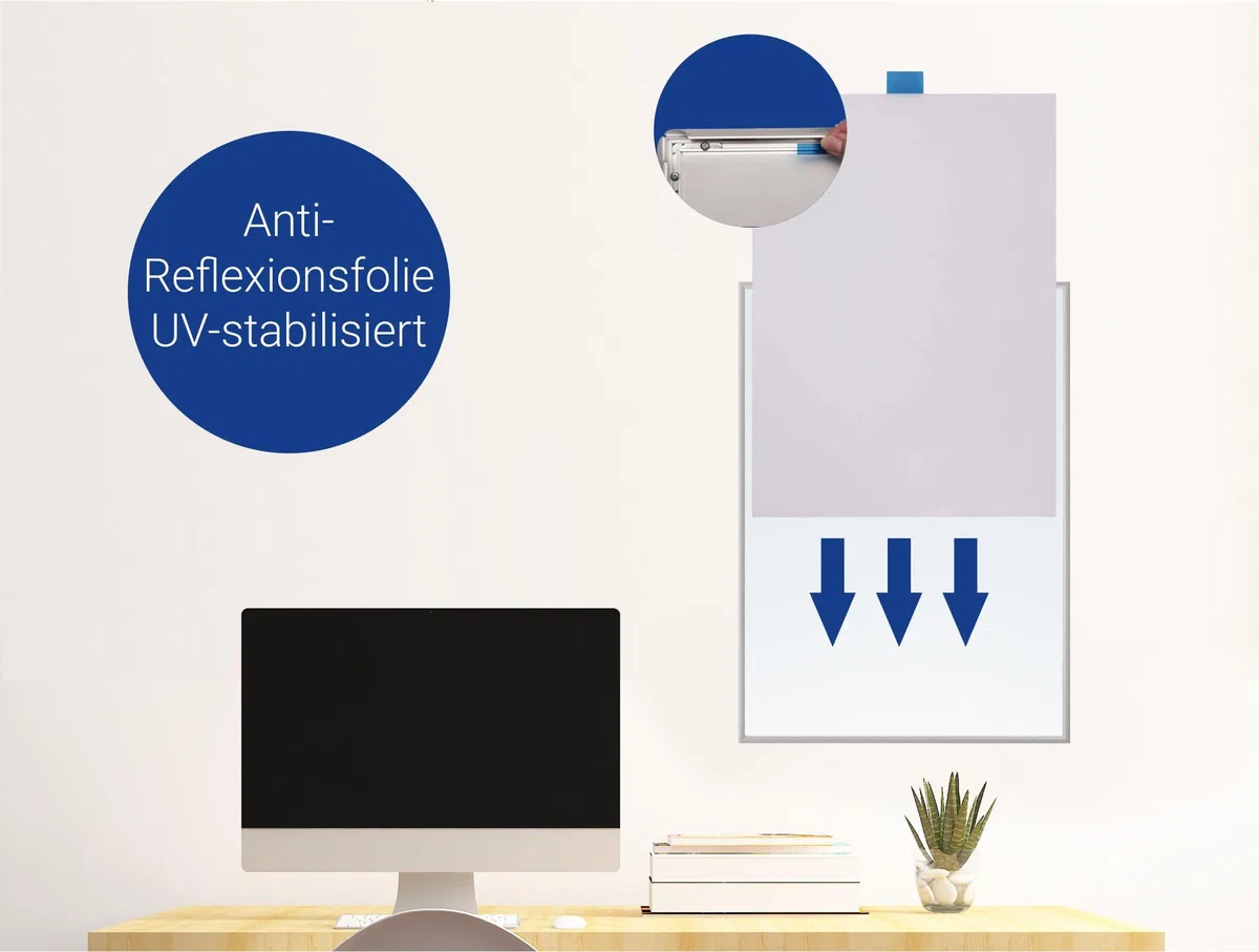 MAUL Ersatzfolie A0 (10 Stück) | Folie für Kundenstopper A0, Klapprahmen A0, Bilderrahmen A0 | UV-stabilisierte Anti-Reflexionsfolie | Schützt vor Ausbleichen | Transparent