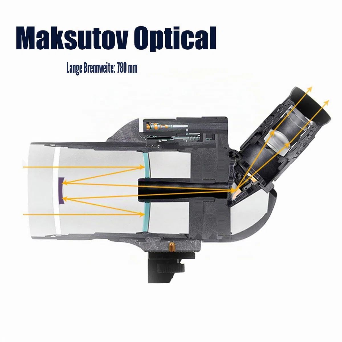 Svbony SV41 Mak Spektiv mit WiFi-Kamera Und Adapter M48 auf M42, 25-75x70 Mak Telescope, BAK4 Prism FMC Optics Wasserdicht Spektiv mit Stativ für Vogelbeobachtung Sportschützen Wildlife Scenery Mond