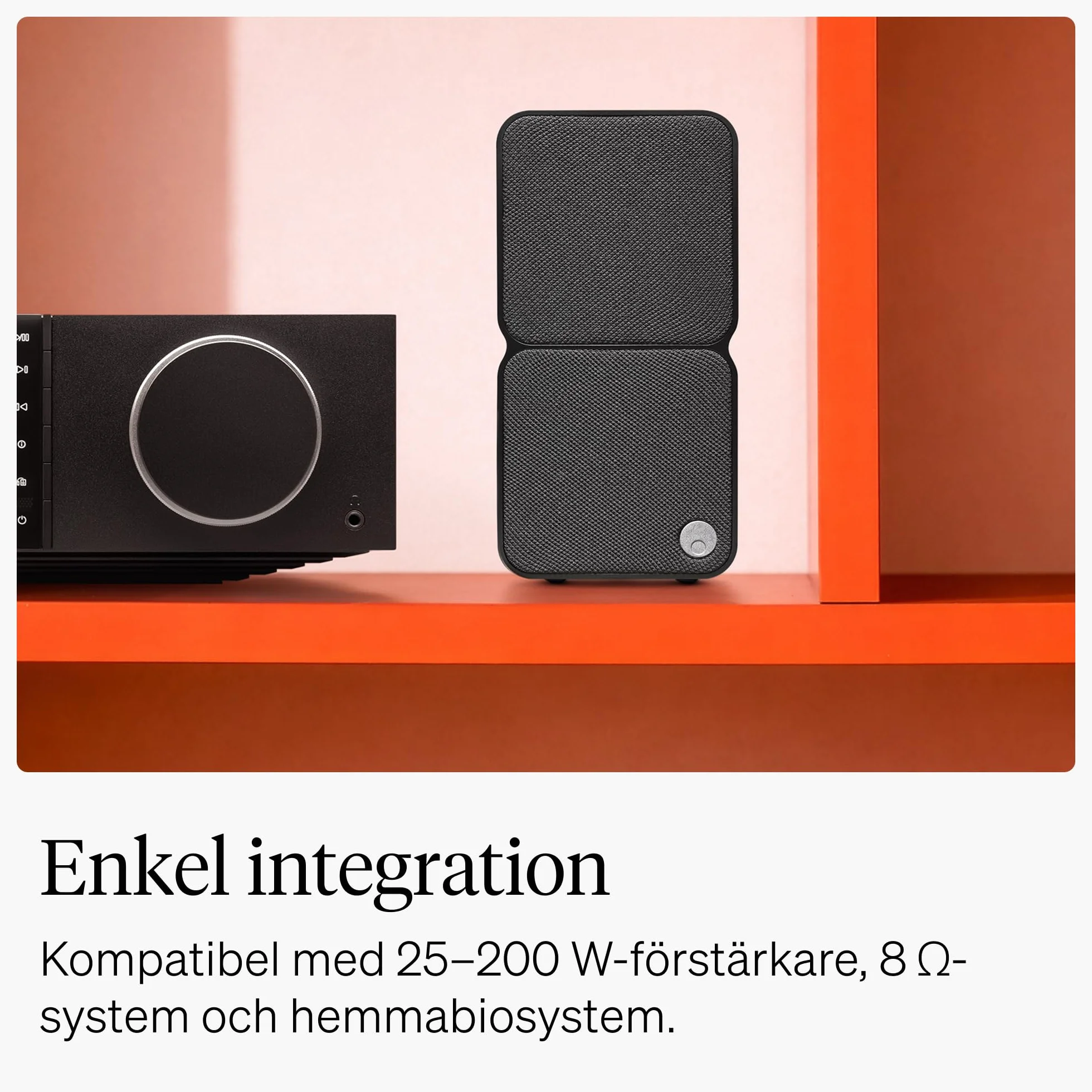 Cambridge Audio MSX 20 – Ultra-kompakte kabelgebundene Satellitenlautsprecher Regal/Desktop, Surround-Sound, BMR-Technologie, Schlüsselloch für Wand/Stativmontage - Verstärker erforderlich – Schwarz
