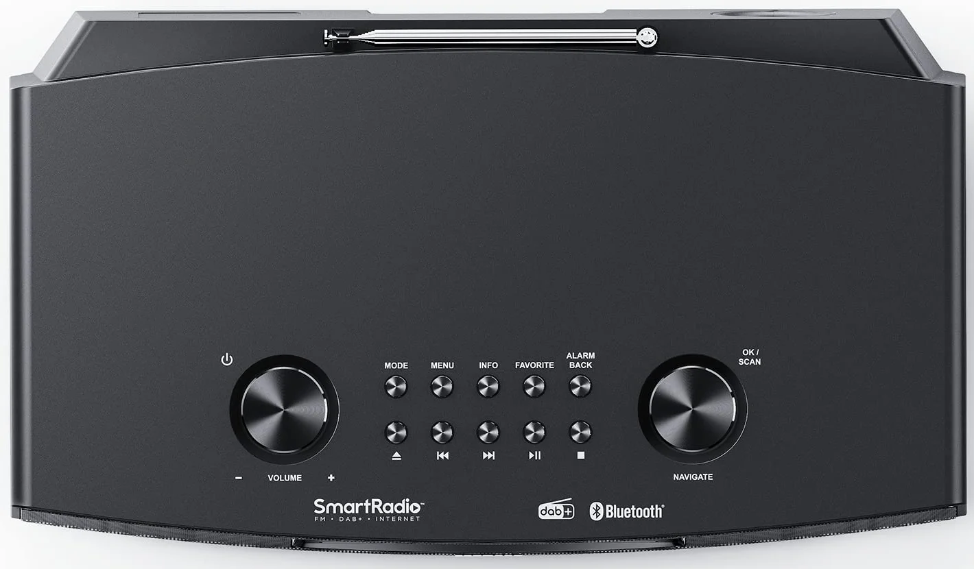 Kenwood CR-ST700SCD-B - Smart Radio HiFi System mit WLAN, DAB+, Internetradio, CD/USB, Bluetooth Audiostreaming & Farbdisplay