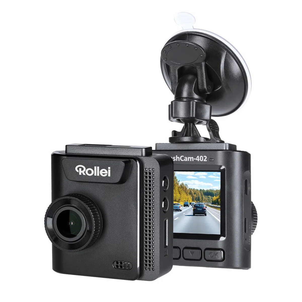 Rollei Dashcam 402 mit GPS und G-Sensor | Rechtskonforme Autokamera vorne | 1080p Full-HD | Auto-Kamera zur Überwachung und Parküberwachung | Dash Cam Video-Registrator mit Loop Funktion