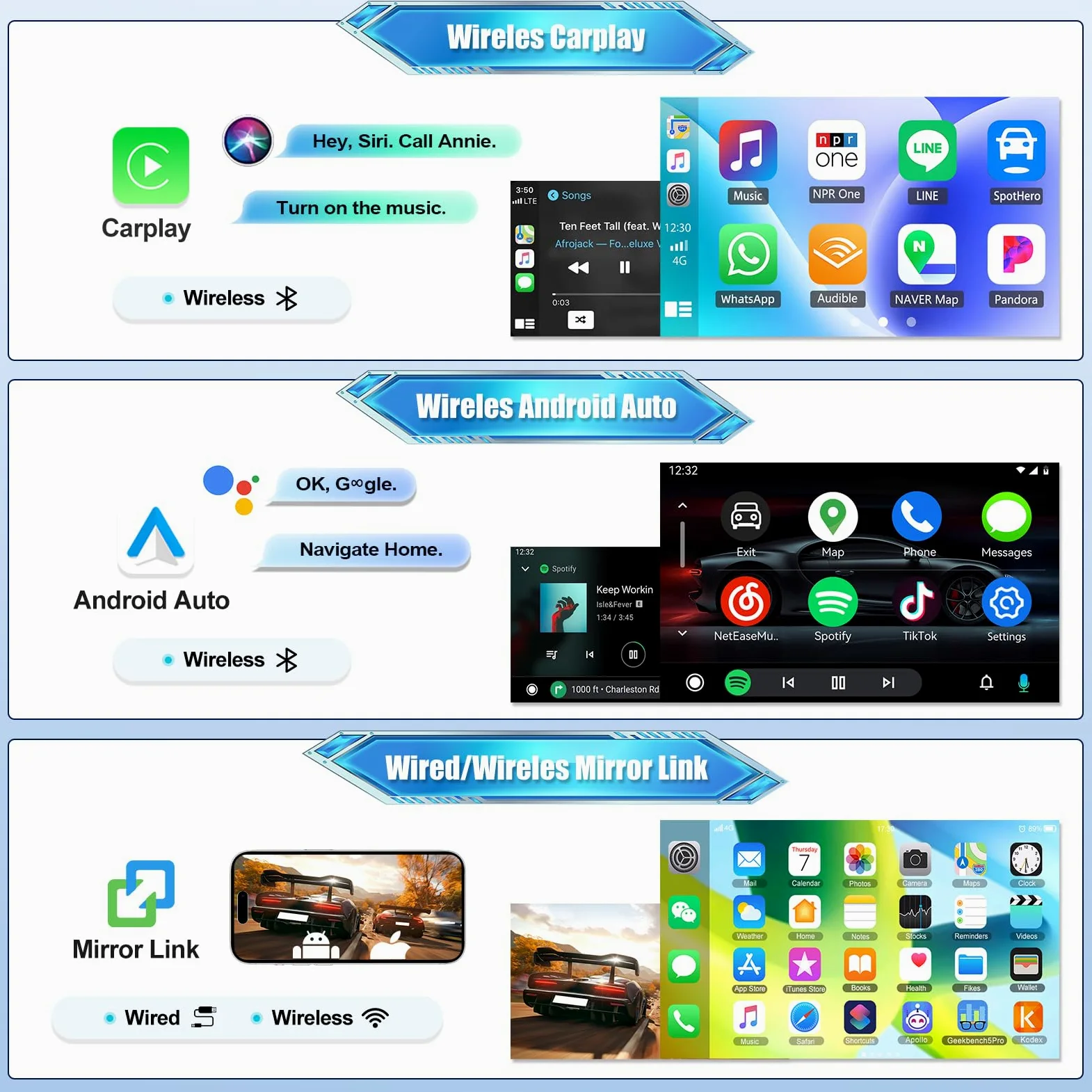 Android 15, 4G+128G GOHHDL Autoradio 2Din für FIAT Ducato/Citroën Jumper/Peugeot Boxer 2010 Carplay Android Auto, 9 Zoll Autoradio 2Din mit GPS WLAN Bluetooth FM/RDS EQ SWC AHD Rückfahrkamera&MIC