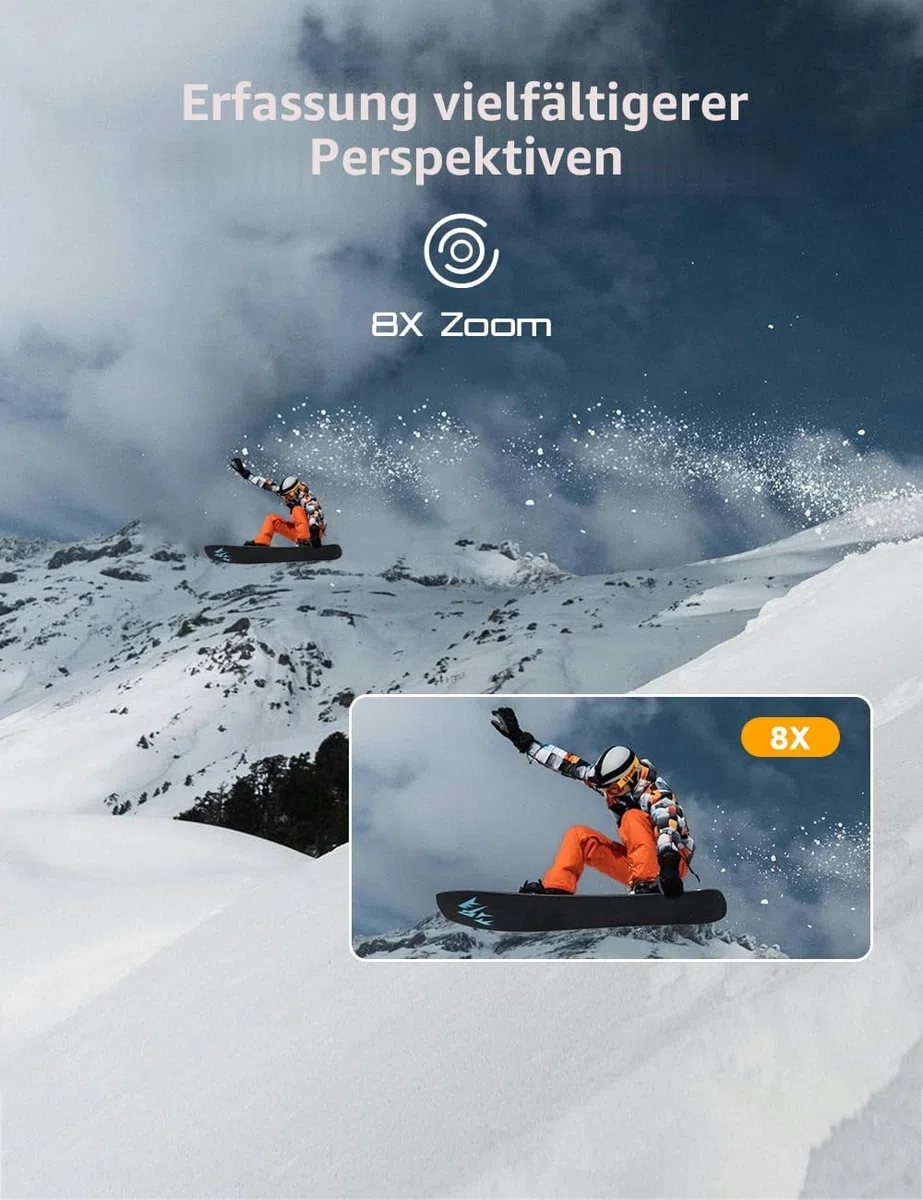 Apexcam 4K Action cam 20MP WiFi Sports Kamera Ultra HD Unterwasserkamera 40M 170 Weitwinkel 2,4G Fernbedienung Zeitraffer 2x1050mAh Akkus 2,0 LCD Bildschirm und andere
