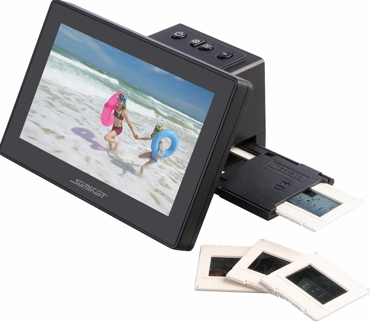 Somikon Negativ Scanner 25 MP 17,8 cm 7" IPS Display HDMI Dia Digitalisierer
