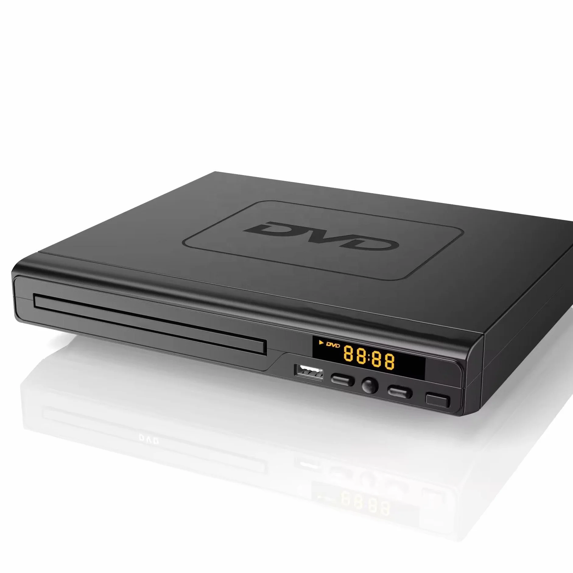 KCR DVD-Player für TV, DVD/CD / MP3 mit USB-Anschluss, HDMI- und AV-Ausgang (HDMI- und AV-Kabel enthalten), Fernbedienung