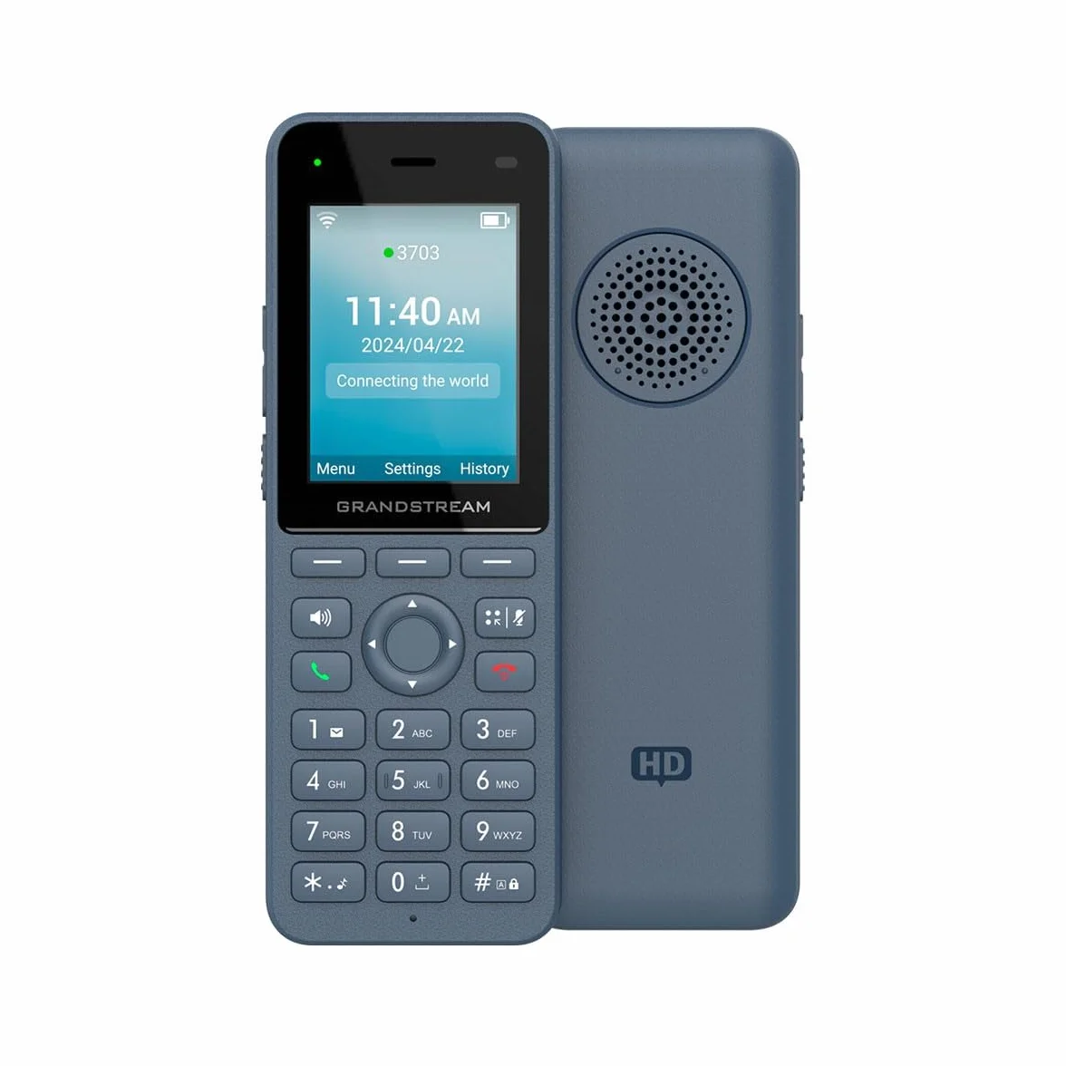 Grandstream WiFi-Handset WP826 Schnurloses Wi-Fi-IP-Telefon mit integriertem Dualband-Wi-Fi 6 802.11a/b/g/n/ac/ax und 12 Stunden Sprechzeit.