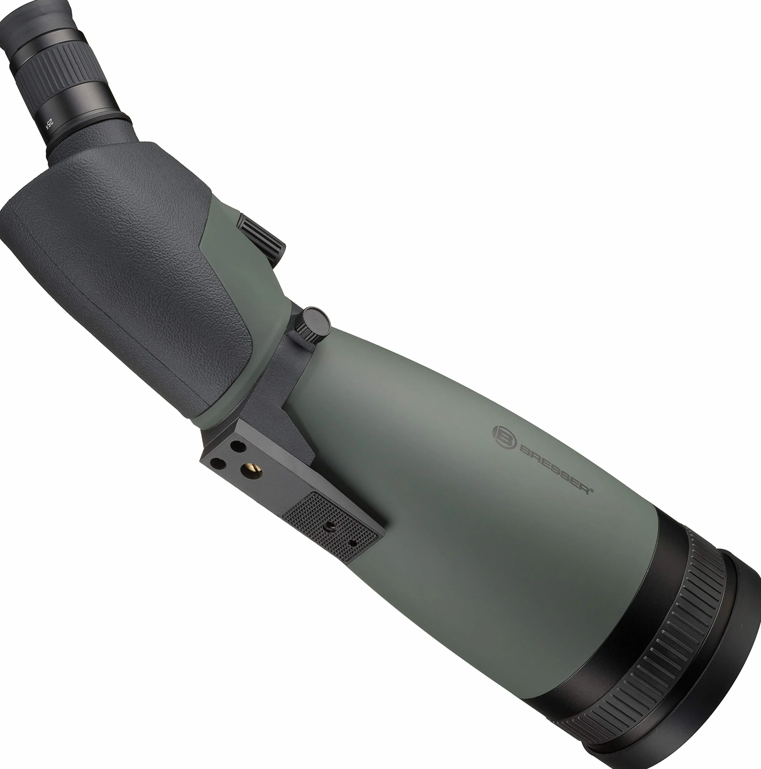 Bresser Spektiv Pirsch 25x-75x100, wasserdicht mit stufenloser Zoomfunktion und voller Mehrschichtvergütung, inklusive Sonnenblende und Bereitschaftstasche