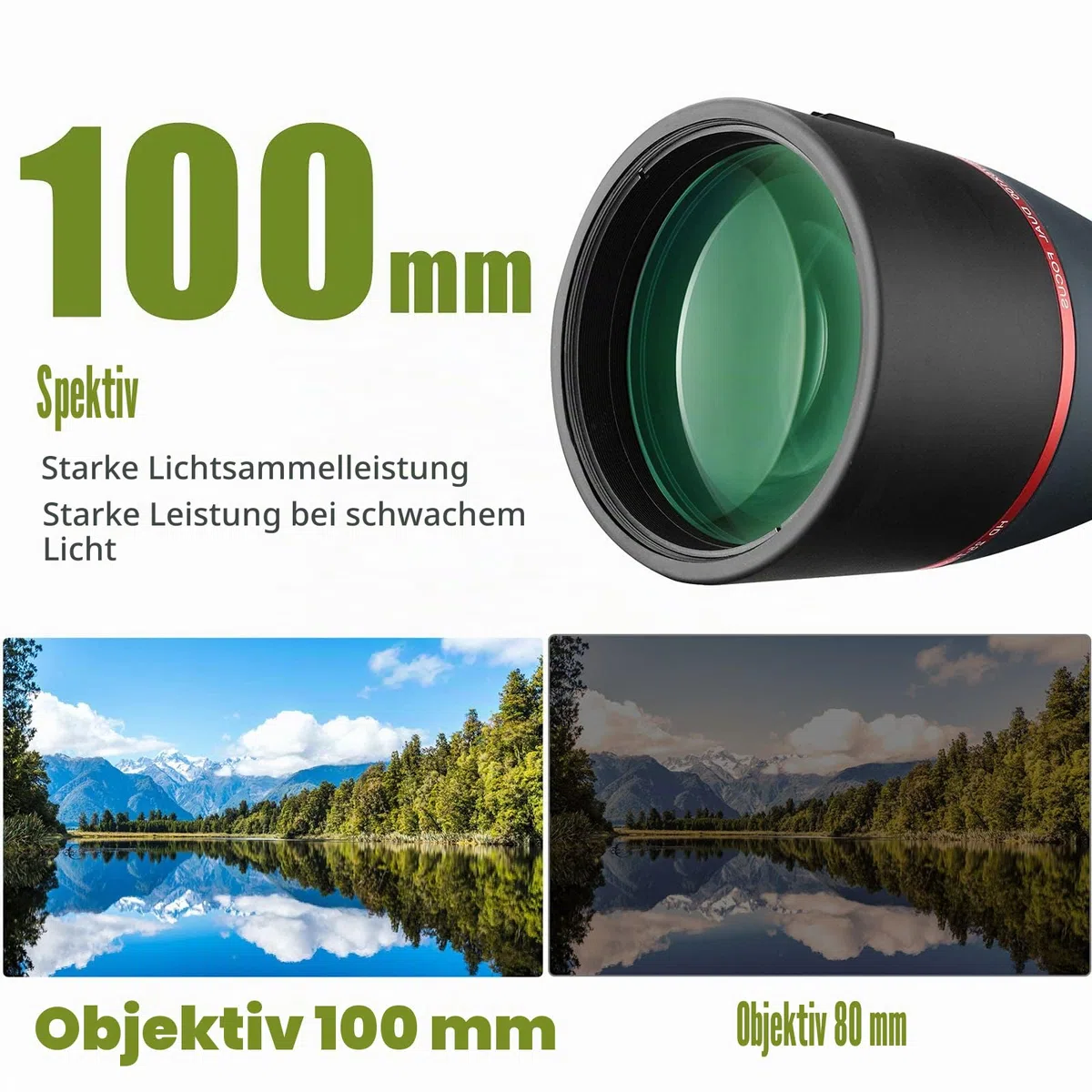 Svbony SV406 Spektiv 25-75x100, Doppelfokus FMC Porro Beschichtungsprisma, Wasserdichtes Abgewinkeltes HD-Spektiv für Astronomie Mond Vogelbeobachtung Tierwelt