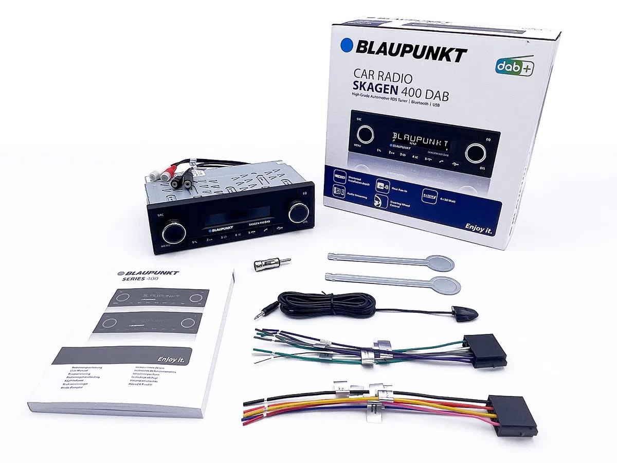 Blaupunkt Skagen 400 DAB, 1-DIN Radio, Kurze Einbautiefe, DAB, Bluetooth, schwarz