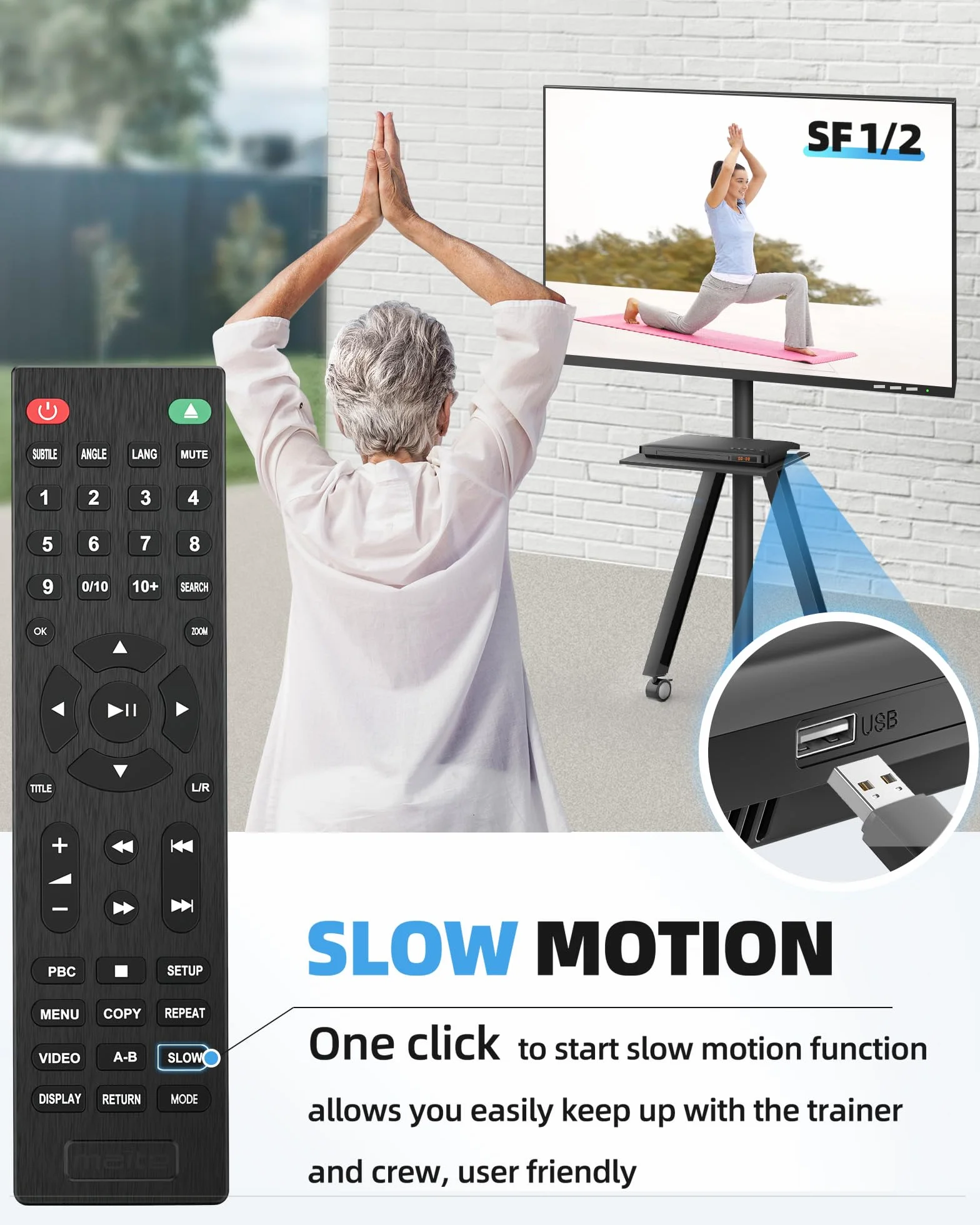 DVD Player für TV mit HDMI, Alle Region Free DVD-Player mit NTSC/PAL-System, CD-Player für Heim-Stereoanlage, HDMI/RCA-Kabel im Lieferumfang, Fernbedienung (ohne Batterie)