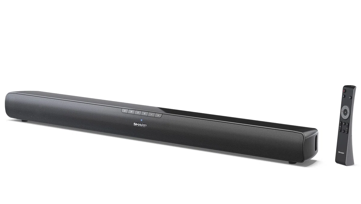 SHARP HTSB100 2.0 Soundbar 75W (USB, Bluetooth, HDMI, Optisch, AUX-In (3,5mm), Breite: 80cm), schwarz