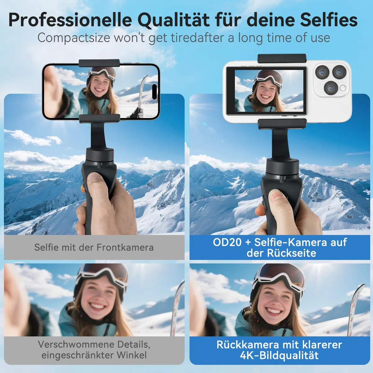 Selfie Monitor Smartphone Rückkamera magnetischer Vlog-Bildschirm für iPhone und Android geeignet für TikTok Live Broadcast Smartphone Vlog Selfie-Monitor-Bildschirm