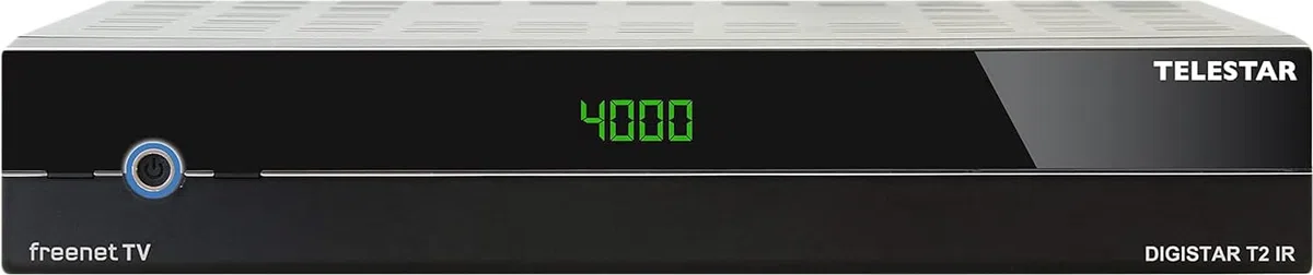 Telestar DIGISTAR T2 IR - DVB-T2 HD Receiver inkl 3 Monate freenet TV / DVB-C Kabelreceiver (freenet TV Receiver, 3 Monate inkl., H.265/HEVC, HDMI, Scart, Display, DVB-T) schwarz