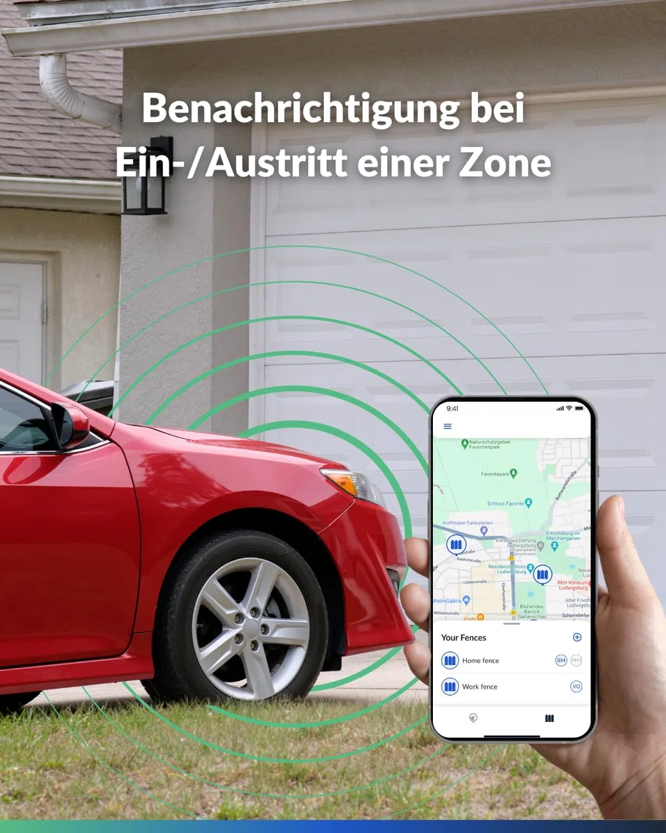 Comeback 4G GPS-Tracker für Auto, Motorrad, Wohnmobil, LKW mit Magnethalterung, Integrierte SIM-Karte, Live-Tracking-App für Android/iOS, Geschwindigkeits & Geofence-Warnungen, Lange Akkulaufzeit