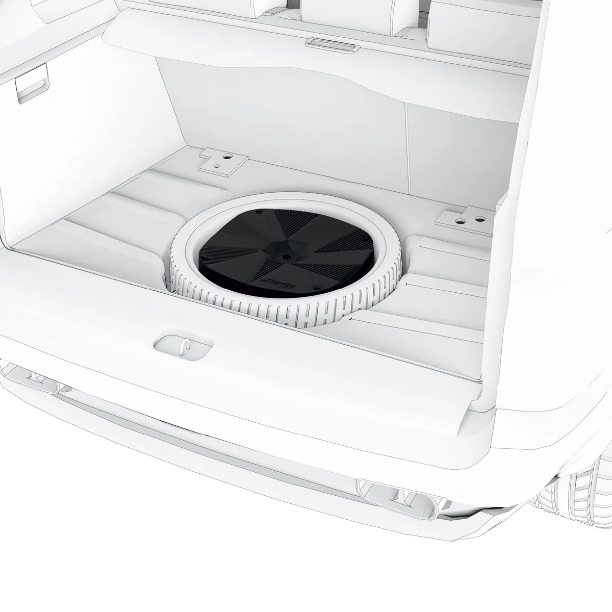 ETON Res 12 – Flacher 12“ Aktivsubwoofer für Reserveradmulde, 500 W RMS | Flache 12" aktive Bassbox für Reserveradmulde oder Ersatzrad, mit integriertem Verstärker, Plug & Play