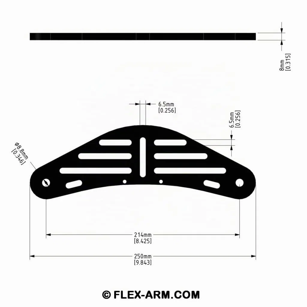Unterwasser Tray Schiene für Action-Kameras mit Plastic Carbon Arme and YS-Adapter für GoPro DJI Osmo Apeman FLEX-ARM ST20130