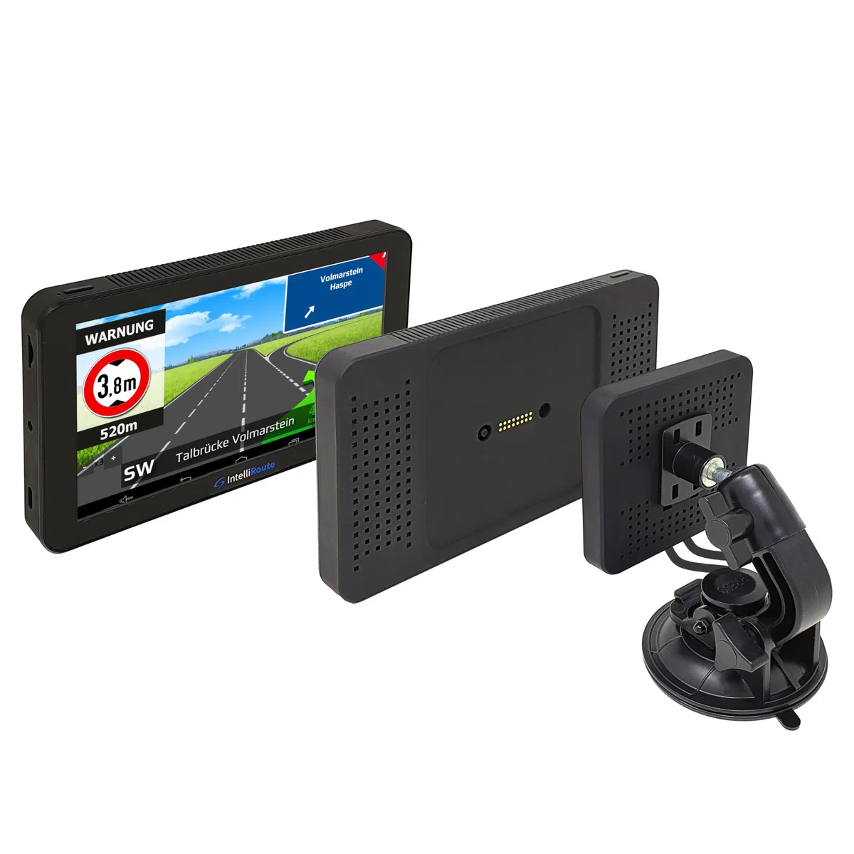 CARGUARD IntelliRoute TR8040 PRO LKW- Navigationssystem mit aktiver Magnethalterung, WLAN-Updates, Rückfahrkamera-IN, LKW-Parkplätzen, Livestauwarner
