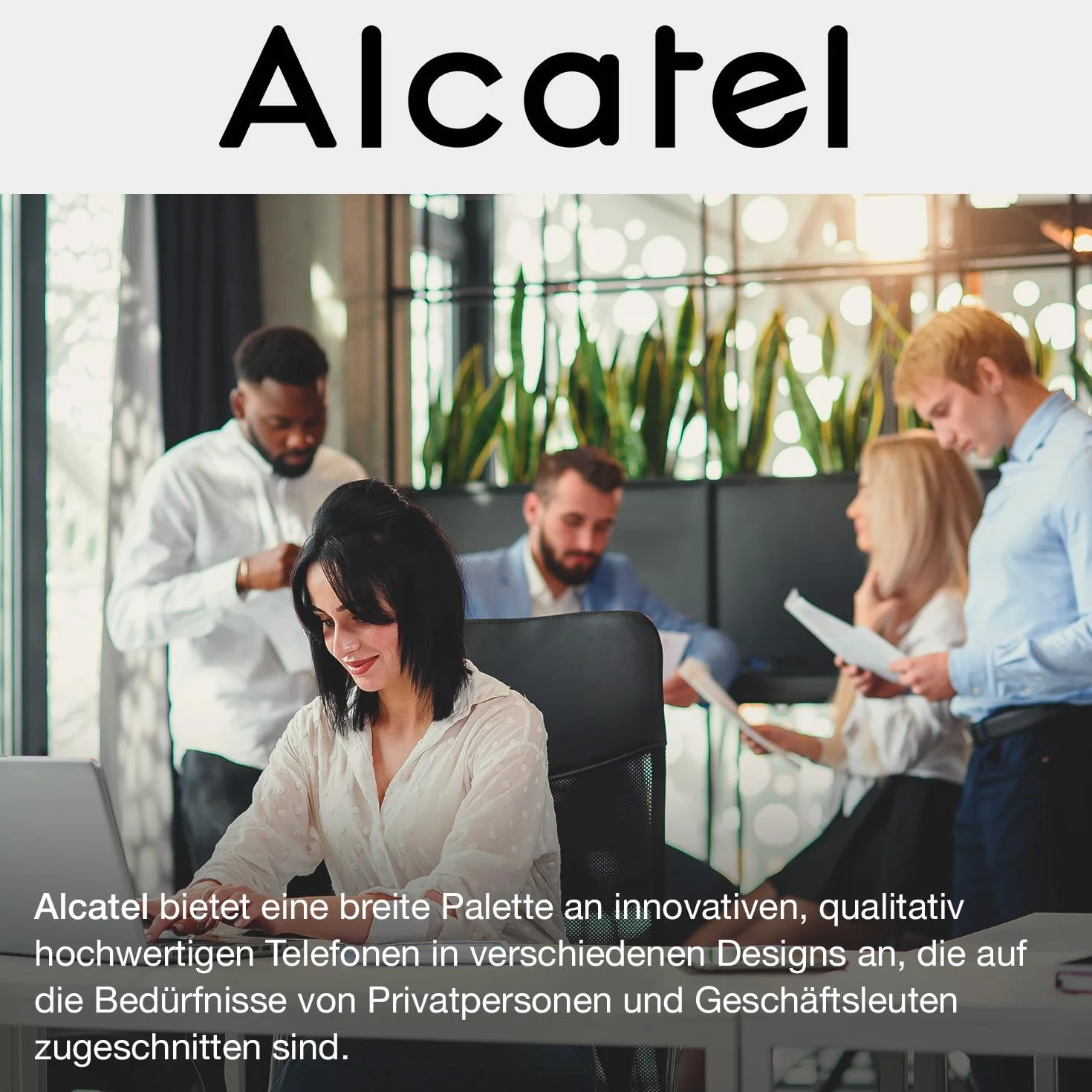 ALCATEL Temporis 580 PRO - Professionelles Festnetztelefon - Alphanumerische Anzeige - Stummtaste - Visuelle Anrufanzeige - Einstellbare Lautstärke - Rückruftaste - 10 Direktwahltasten - Schwarz
