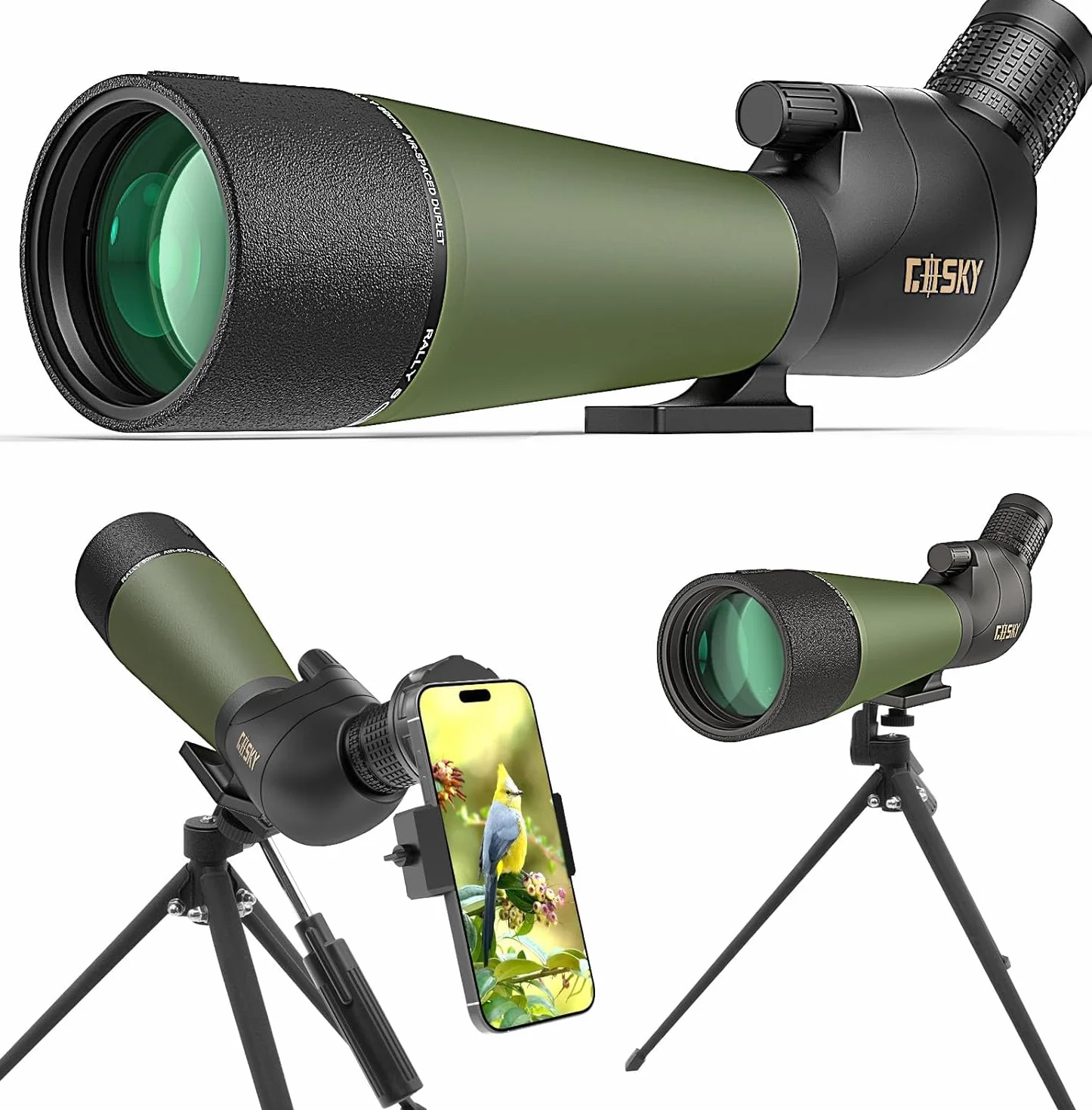 Gosky Spektiv Vogelbeobachtung 20-60 x 80 Porro Prism für sportschützen - wasserdichtes für das Schießen von Vogelbeobachtung Wildlife Scenery