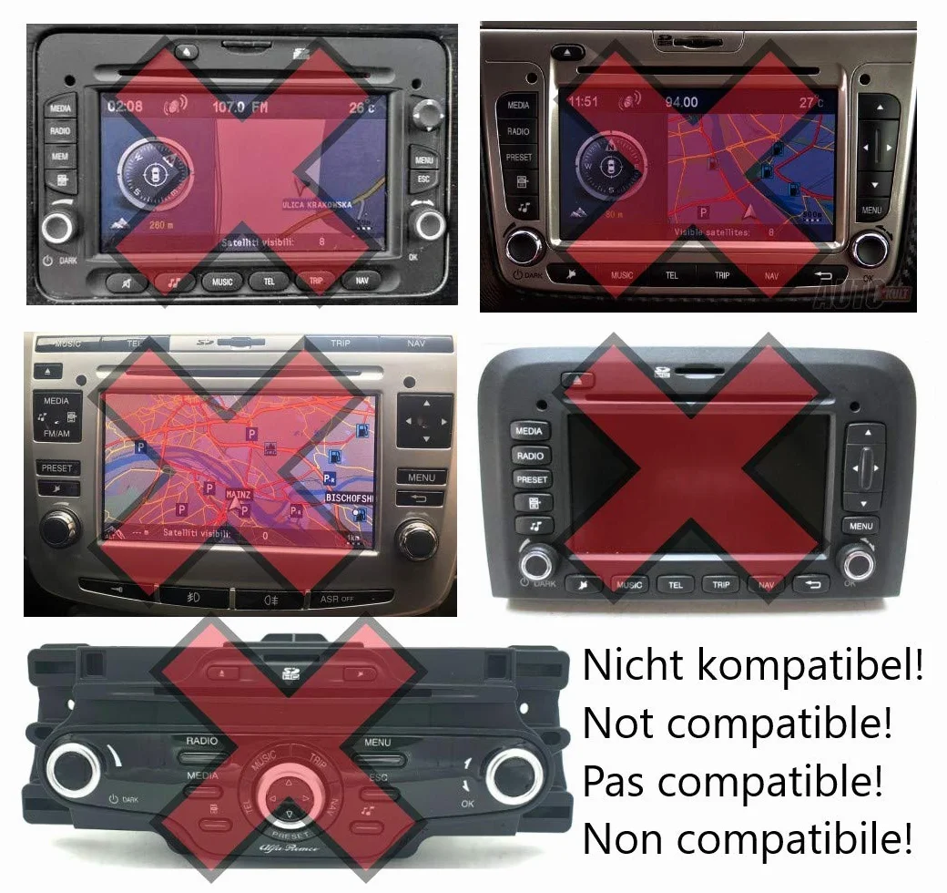 BlueMusic Bluetooth Audio Adapter kompatibel mit ALFA Romeo 147 156 159 Mito Giulietta Brera GT Spider - FIAT 500 Bravo Doblo Ducato Panda Punto Stilo