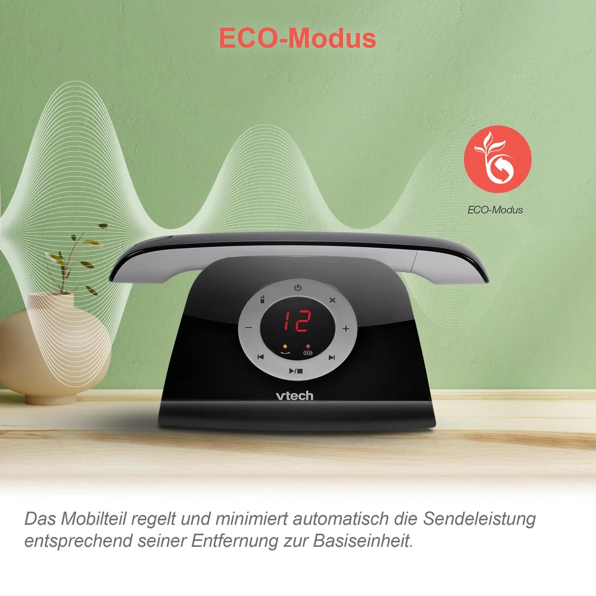 VTech LS1350 Retro-Design Telefon Schnurlos DECT Schnurlostelefon mit digitalem Anrufbeantworter, Anrufsperre, Freisprecheinrichtung und Wahlwiederholung, hintergrundbeleuchtetem Display und Tastatur