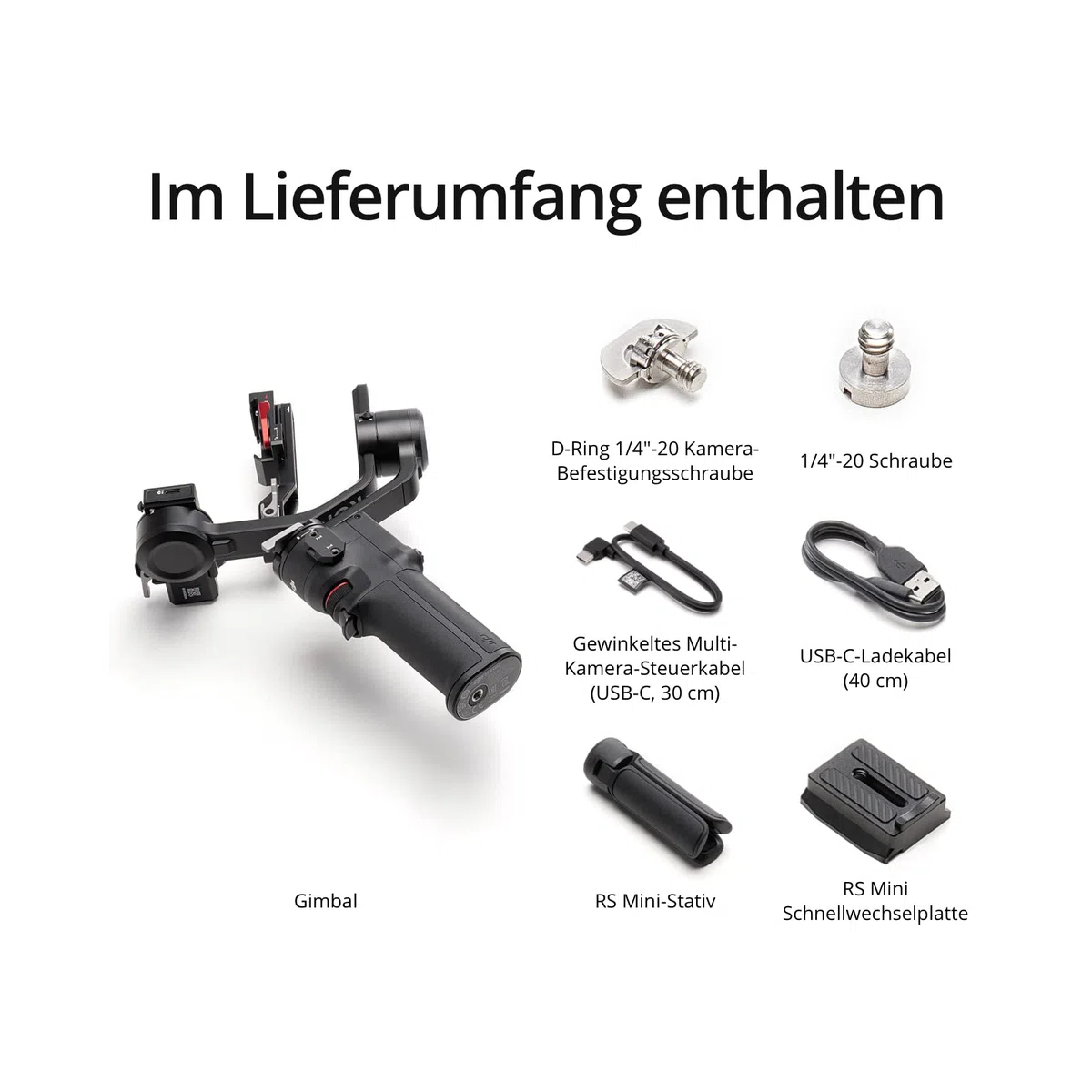 DJI RS 3 Mini, Kamera Gimbal Stabilisator, Canon/Sony/Nikon/Fujifilm | 2 kg getestete Zuladung, native vertikale Aufnahmen, Bluetooth-Aufnahmetaste, RS-Stabilisierung der 3. Generation, 795g