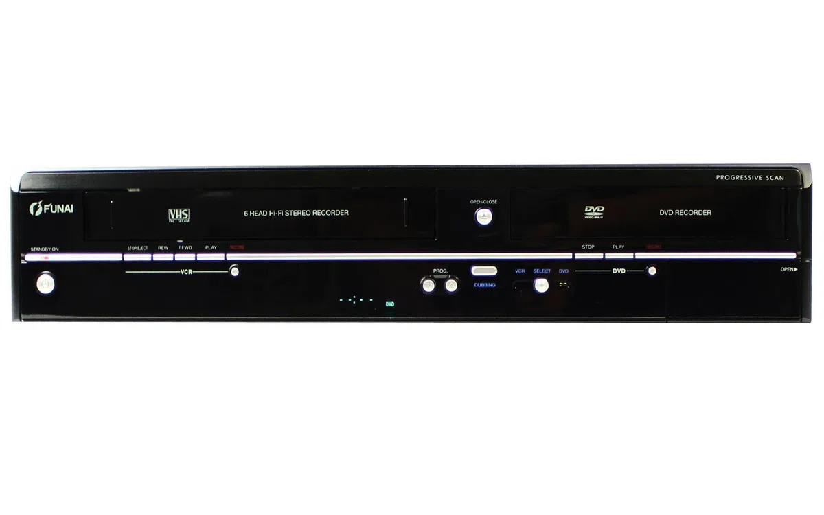 Funai WD6D-D4413DB 2-in-1 VHS-Rekorder (DVD, VCD, MP3-Player, DivX)