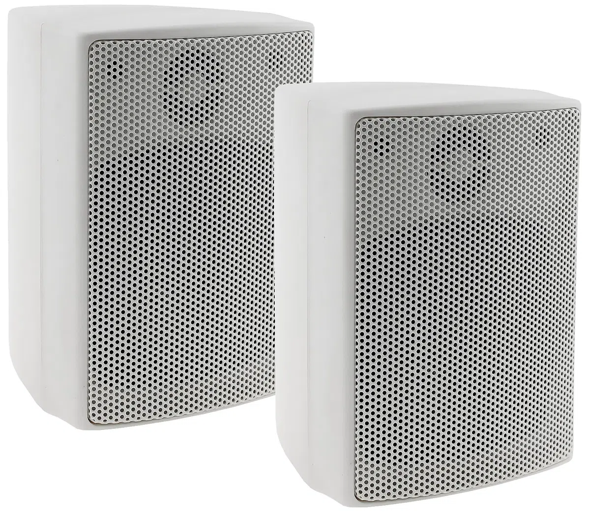 ChiliTec 2-Wege Lautsprecher Weiß Paar Wand-Lautsprecher für HiFi Stereoanlage Heimkino 60Watt 8Ohm