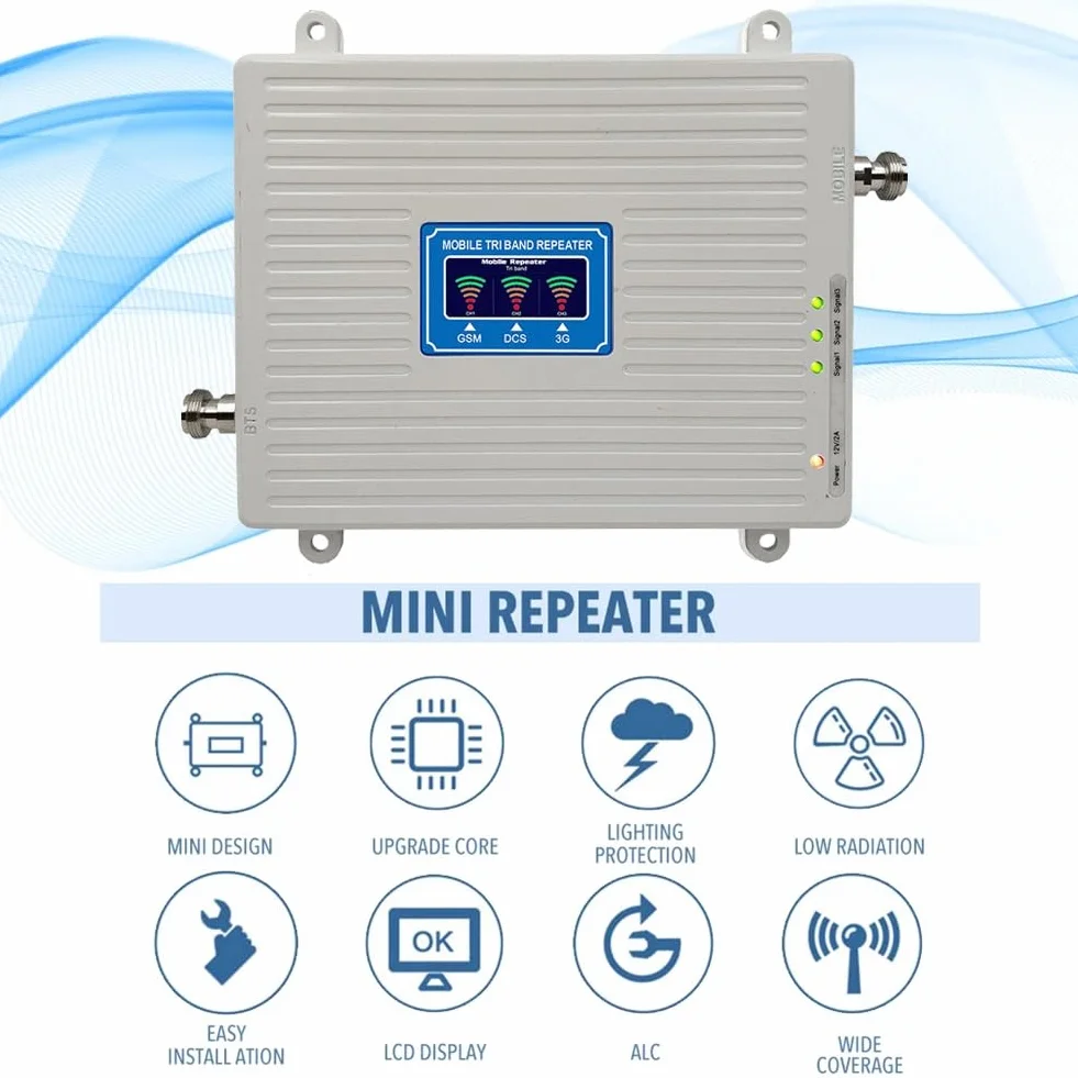 2G 3G 4G 5G Signalverstärker Tri-Band-Verstärker 900 1800 2100 MHz GSM WCDMA LTE Universal-Signalverstärker Repeater EU Stecker