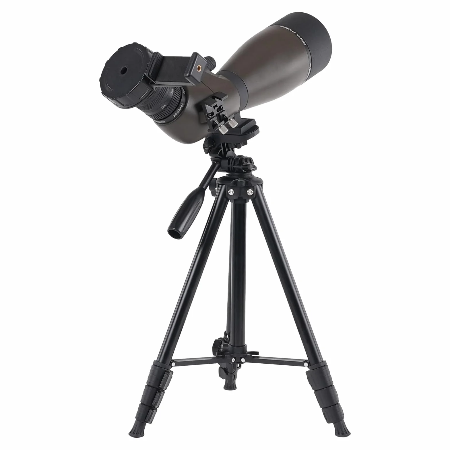 Svbony SV29 25-75x80mm Spektiv mit Schwalbenschwanz und Stativ, Großem Sehfeld, Porroprisma FMC, Smartphone-Adapter für Zielschießen, Vogelbeobachtung und Tägliche Beobachtung