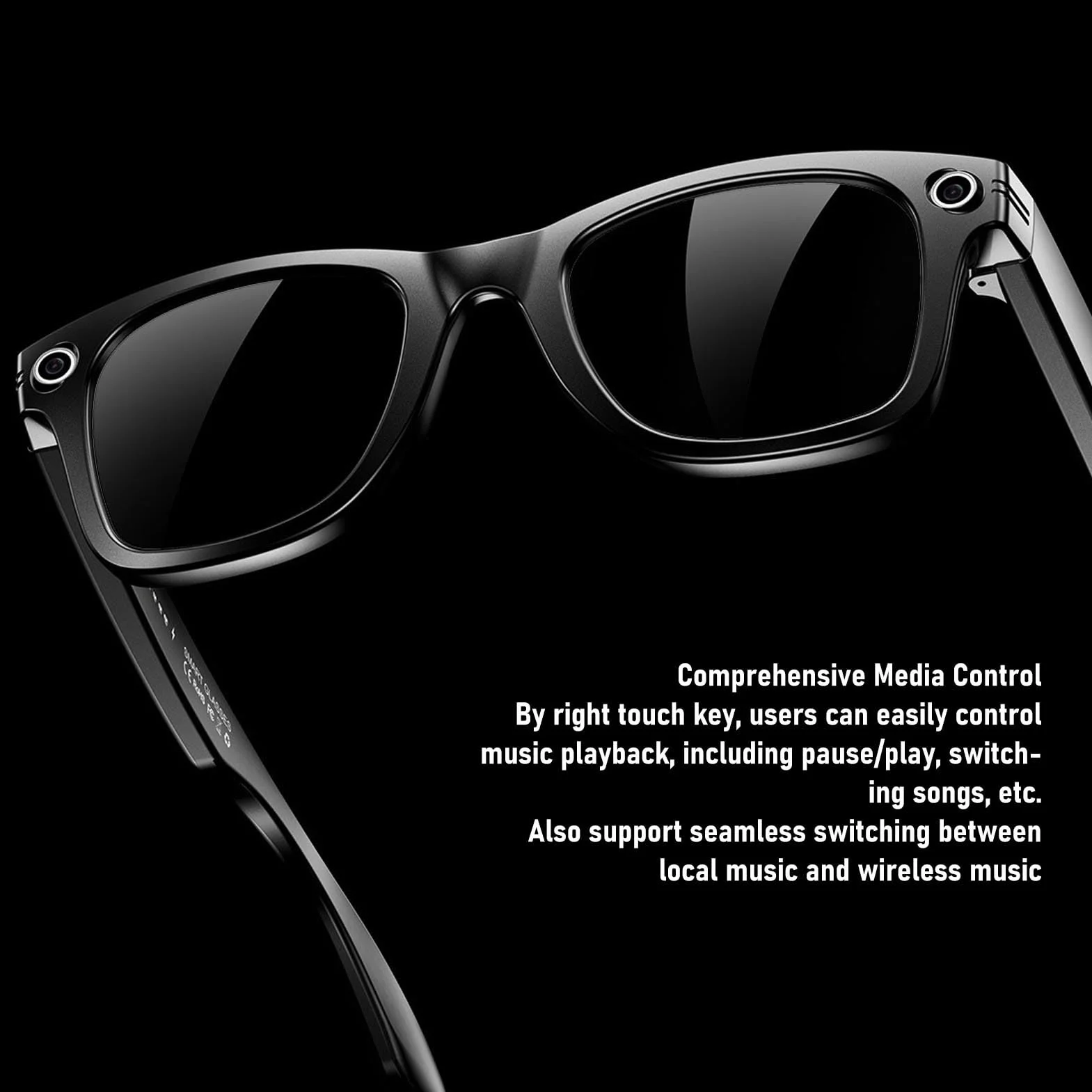 Sxhlseller AI Smart Brille mit Kamera, 1080p Foto Video Aufnahmebrille, Bilderkennung und 25 Sprachen Echtzeitübersetzung, Bluetooth 5.3 Smart Camera für Männer Frauen