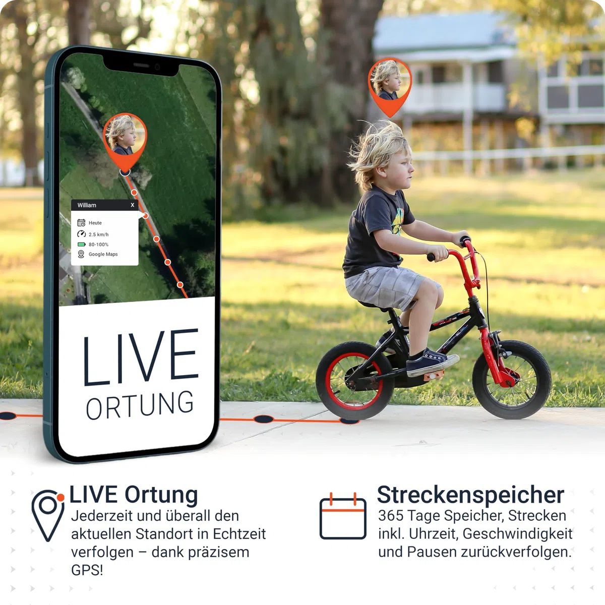 PAJ GPS Easy Finder 4G - GPS-Tracker für Kinder, Senioren & Demenz - Sprachnachrichten - Echtzeit-Ortungsgerät mit SOS-Notrufknopf - bis zu 14 Tage Akkulaufzeit - Mini GPS Tracker