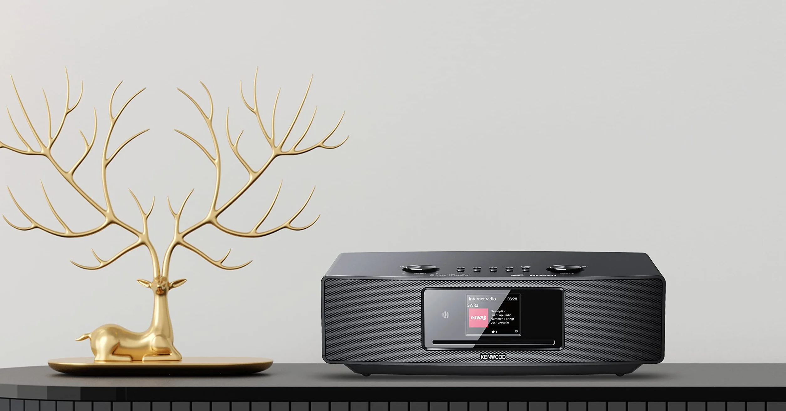 Kenwood CR-ST700SCD-B - Smart Radio HiFi System mit WLAN, DAB+, Internetradio, CD/USB, Bluetooth Audiostreaming & Farbdisplay