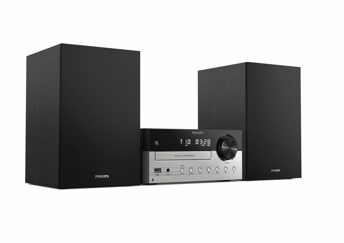 Philips TAM4205M2 Mikro-Hi-Fi-Anlage – 80 W, Bassreflex-Lautsprecher, CD, UKW, USB, Audio-Eingang, Bluetooth 5.4, Auracast, Digital Sound Control, Fernbedienung, umweltfreundliche Verpackung