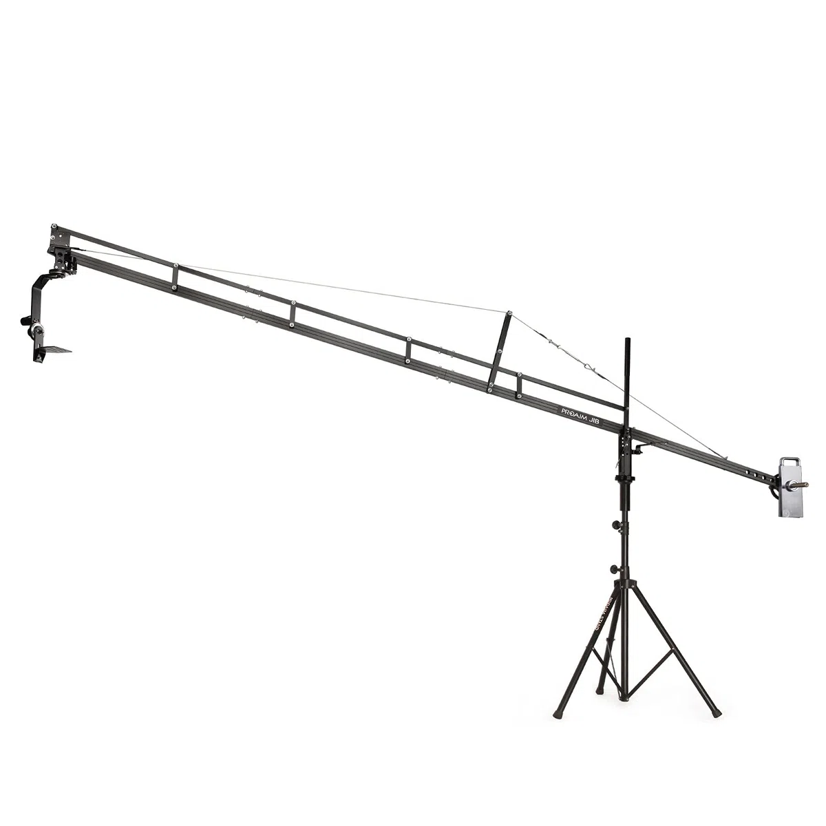 PROAIM 14ft Kamerakran-Ausleger, Ständer, Jr. Schwenk-Neige für DSLR-Videokameras und Camcorder. Kardankompatibel (P-14-JS-JRPP)