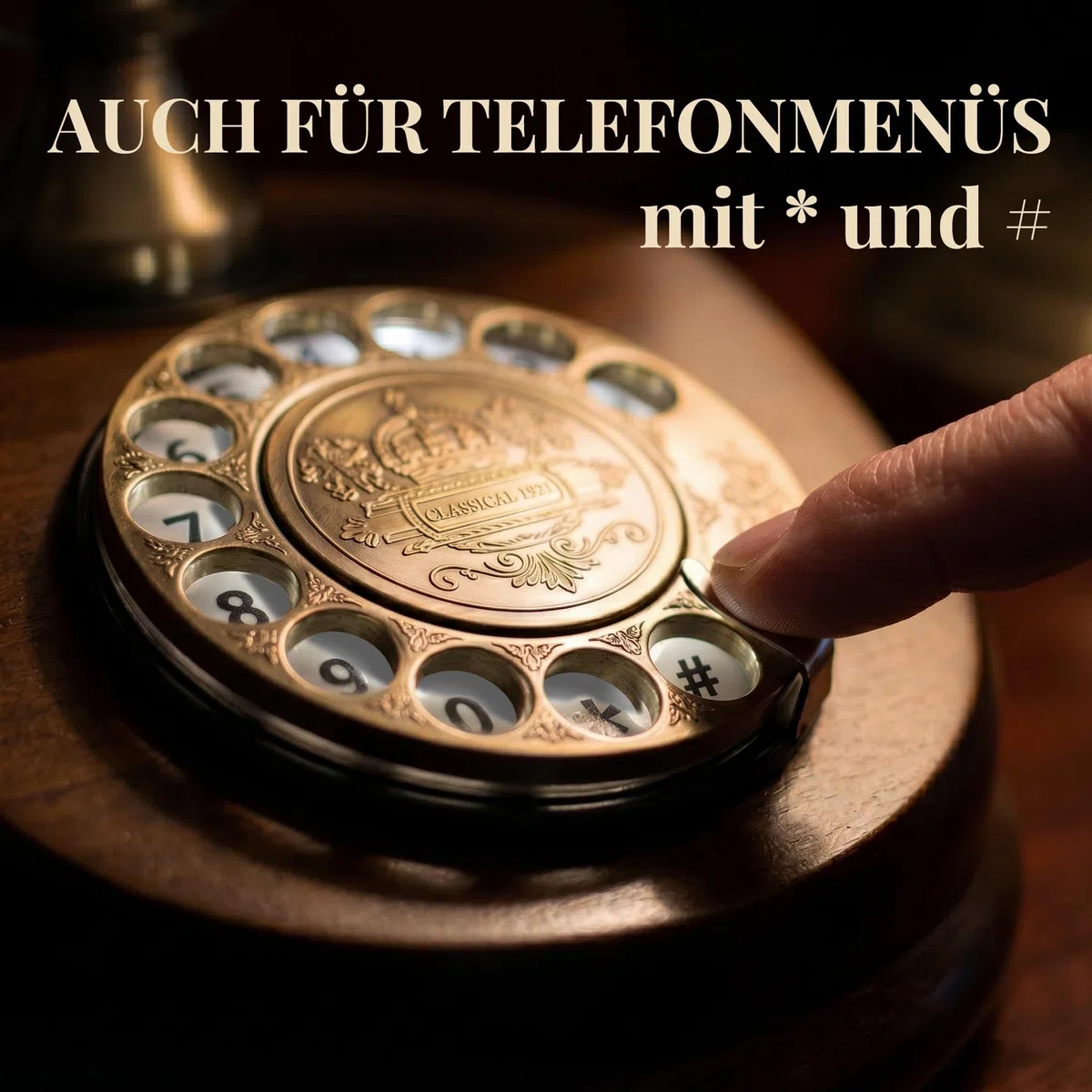 Opis Technology 1921 Cable Modell A — Retro Festnetztelefon aus Holz, Wählscheibentelefon mit Echter Metallklingel, Nostalgie Tischtelefon (Schnurgebunden, Ohne Bluetooth)