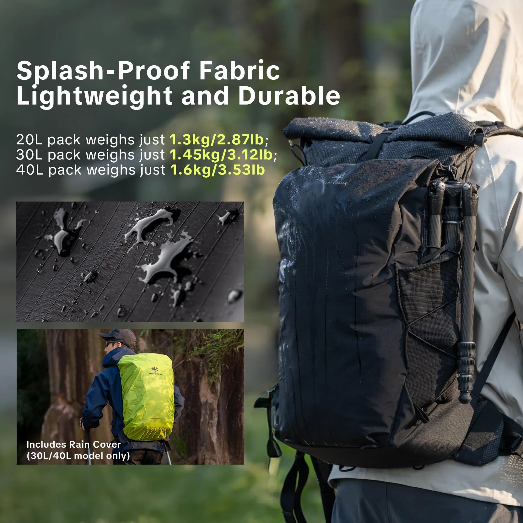 PGYTECH OnePro Ultralight Kamerarucksack Erweiterbar 20L-40L Outdoor Reisen