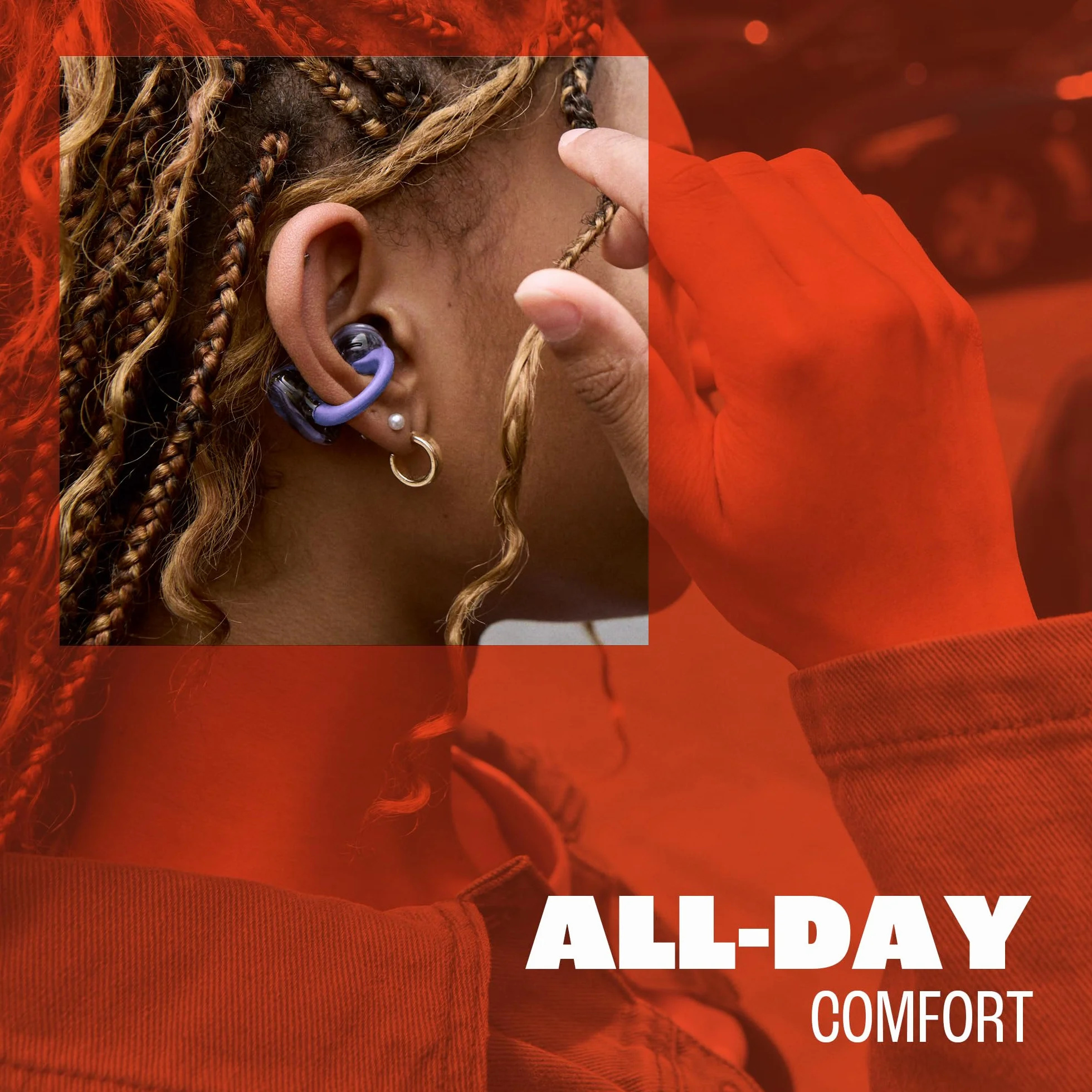 JBL Soundgear Clips Open-Ear-Kopfhörer, Ghost Copper | SonicArc Design, 32 Stunden Spielzeit, 4 Beamforming-Mikrofone, IP54 wasser- und staubgeschützt, OpenSound-Technologie