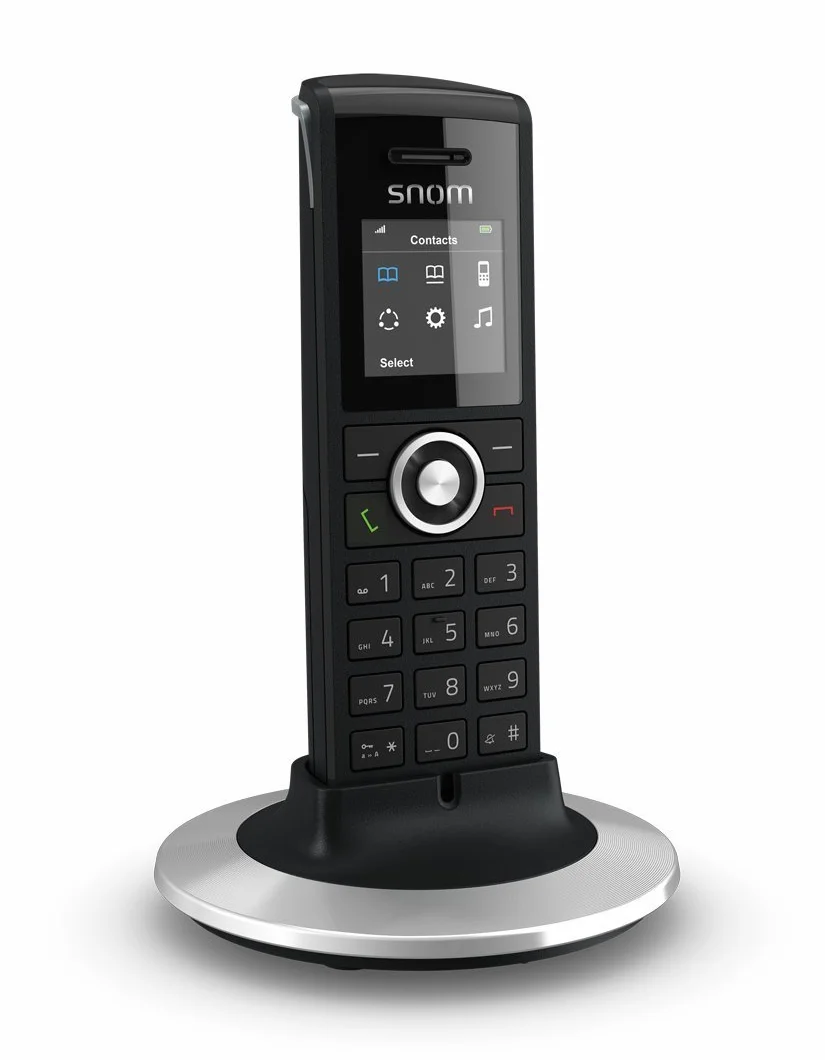 Snom M325 Singlecell IP-DECT-Paket, Schnurlos Set, DECT IP telefon + Basisstation (M300-Basisstation und M25-Mobilteilpaket, bis zu 20 Mobilteile, bis zu 5 parallele Anrufe), Schwarz, 00003955