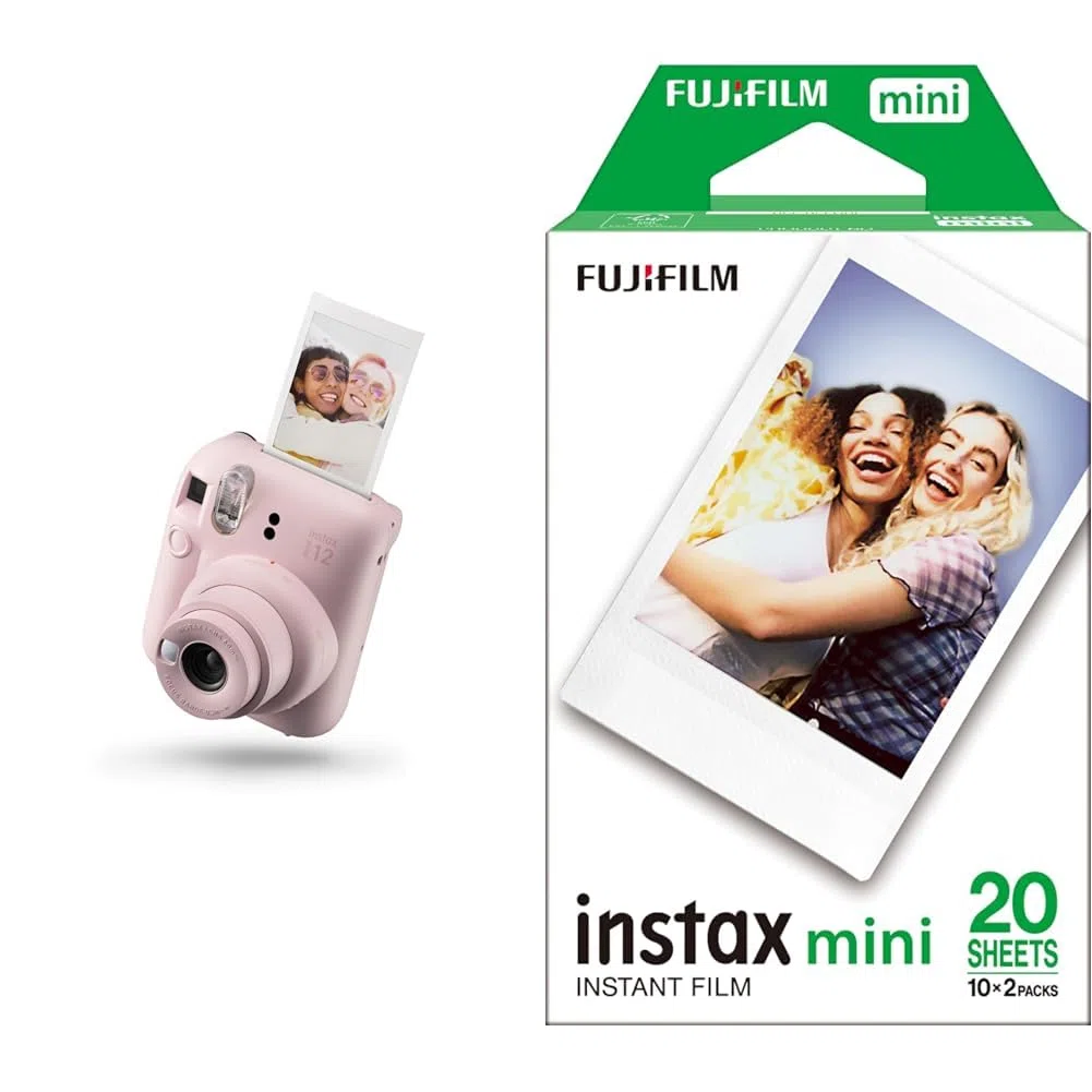 INSTAX Mini 12 Sofortbildkamera Blossom-Pink + Mini Film Standard (20/PK)