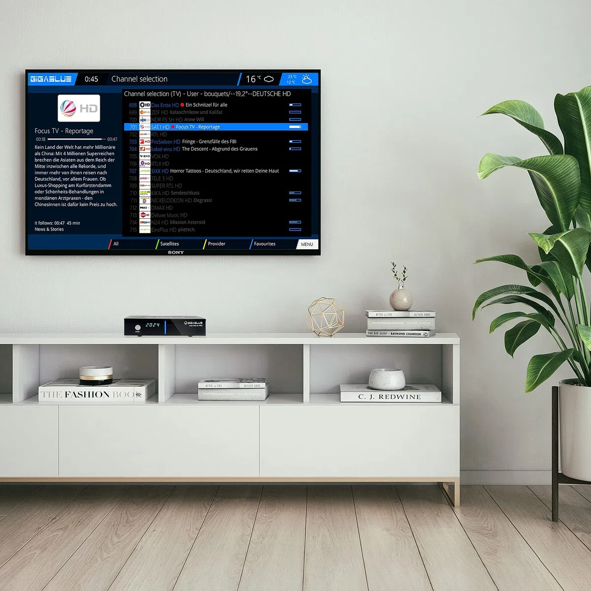 GigaBlue UHD Trio Pro 4K Box SAT-Receiver DVB-S2x DVB-C2 DVB-T2 Tuner [2160p,PVR,HDMI,MicroSD-Card Slot] - schwarz (ohne Festplatte)