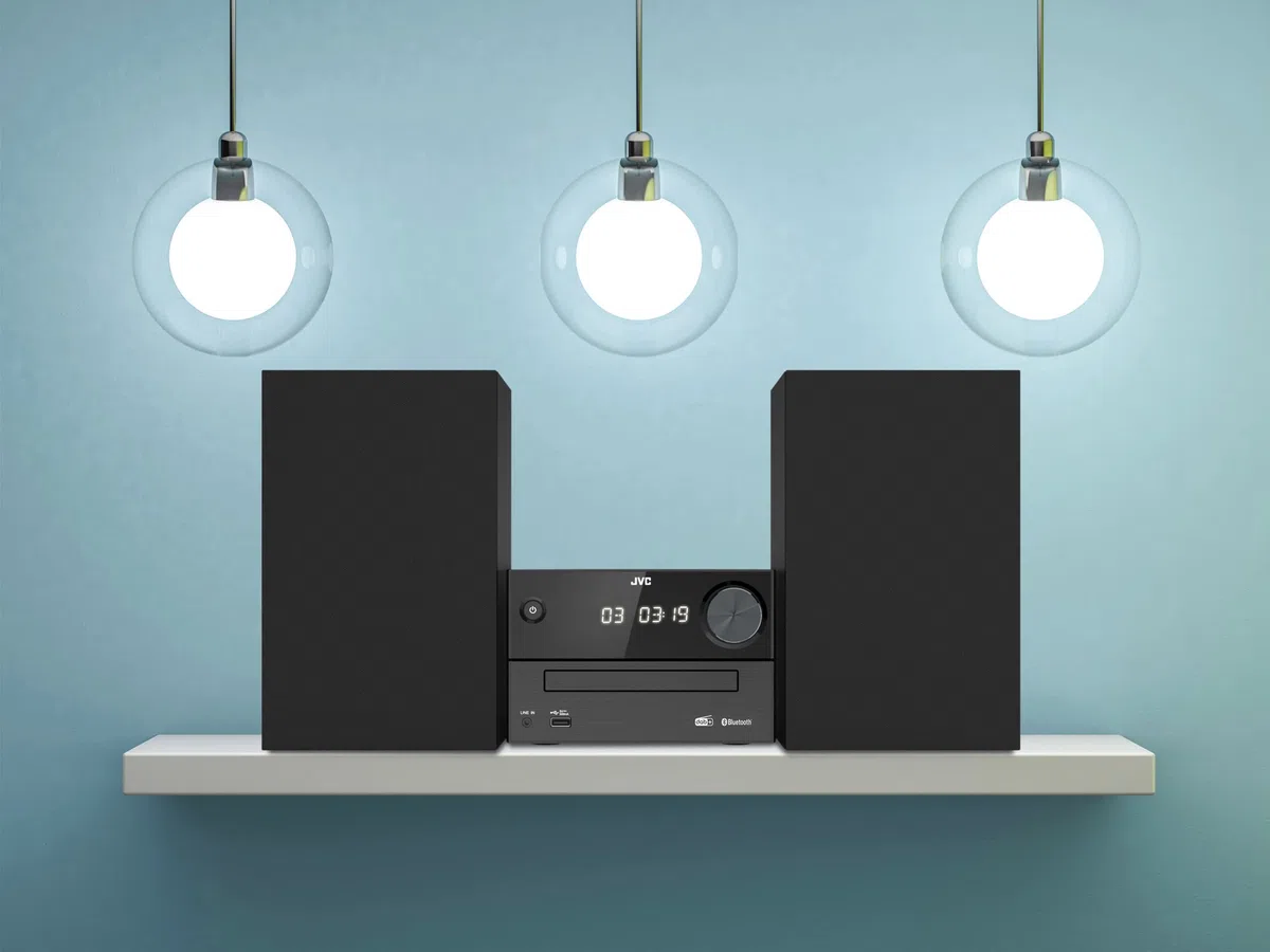 JVC UX-C25DAB - Micro HiFi-System mit CD, USB, Bluetooth, DAB+, UKW-RDS, Line-In und IR-Fernbedienung, Schwarz