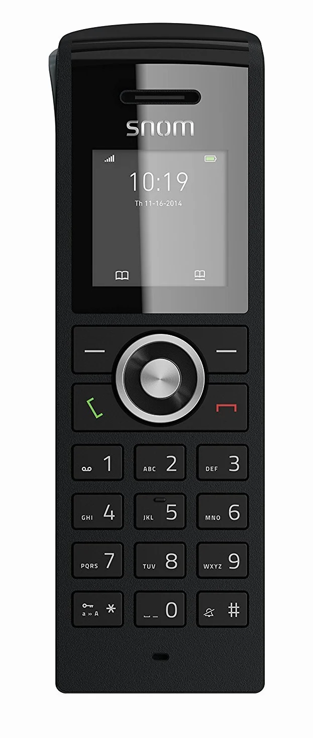 Snom M325 Singlecell IP-DECT-Paket, Schnurlos Set, DECT IP telefon + Basisstation (M300-Basisstation und M25-Mobilteilpaket, bis zu 20 Mobilteile, bis zu 5 parallele Anrufe), Schwarz, 00003955