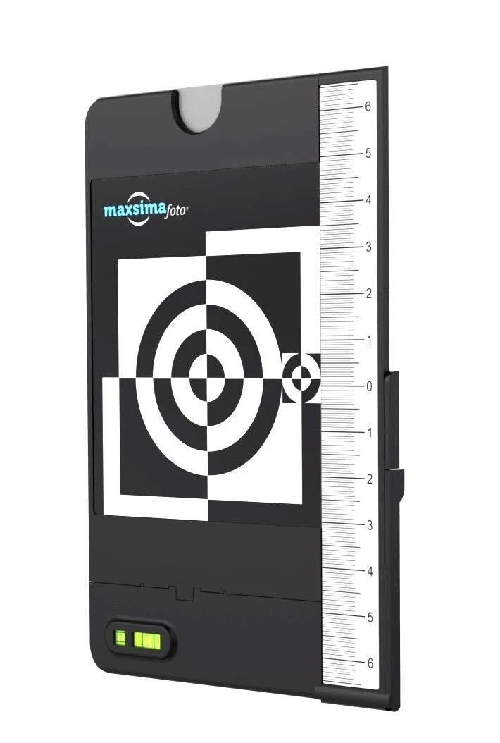 Lens Focus Calibration Tool Alignment Ruler with White Balance Card