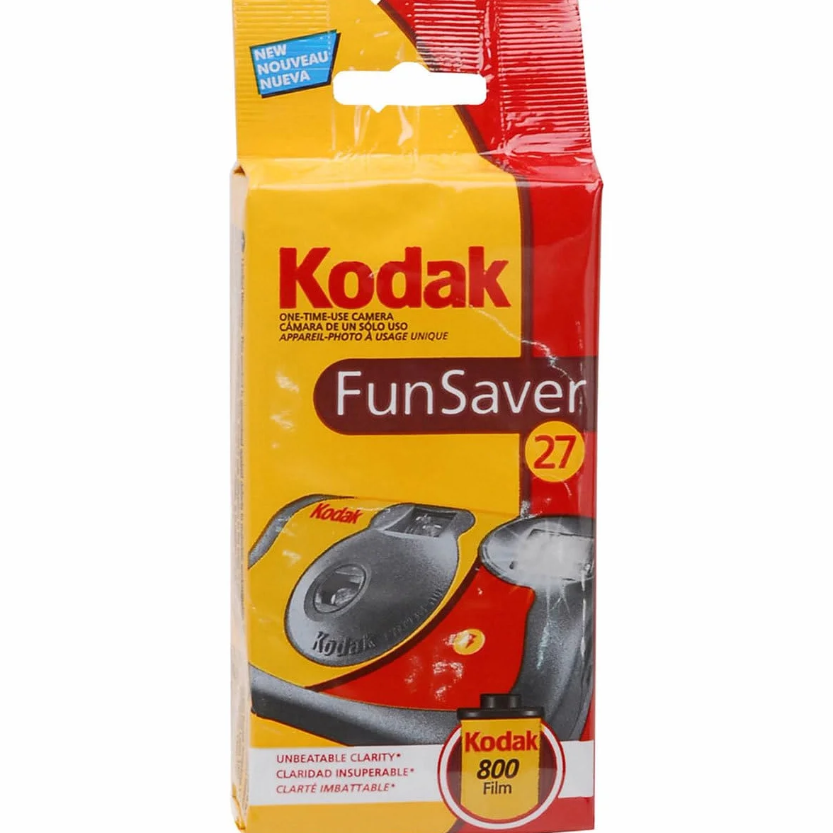 Kodak Fun Saver Einwegkamera mit Blitz, 35 mm, 27 Belichtungen, 4er-Pack