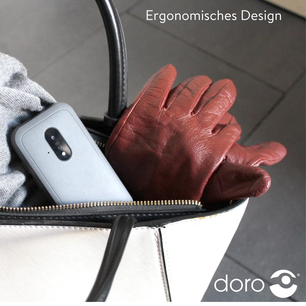 Doro Telefon Leva E20 – 4G Klapphandy für Senioren – 2,8 Zoll Display, kontrastreiche Tasten, besonders klarer Klang, HD Voice, Kamera, Secure-Taste – Schwarz