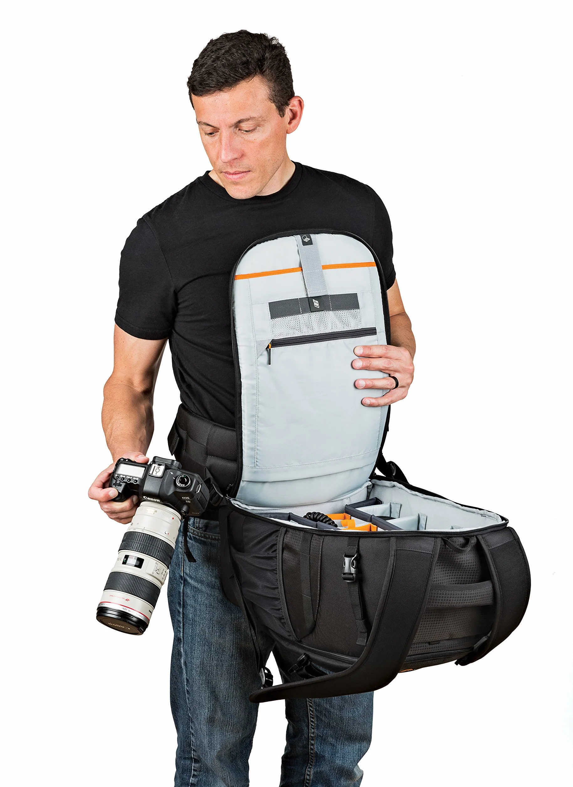Lowepro Flipside Kamerarucksack für spiegellose DSLRs, Reflex Kameras und Mehreren Objektiven,kompakte Drohnen, Laptops, Tablets, Fotozubehör, Stative