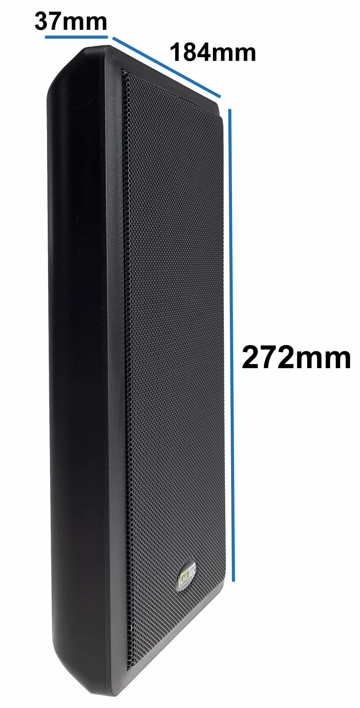 ChiliTec Wandlautsprecher Flatpanel-Lautsprecher 2-Wege 40Watt Paar / 2 Stück 37mm flach Aufbau-Lautsprecher für Wandmontage Schwarz