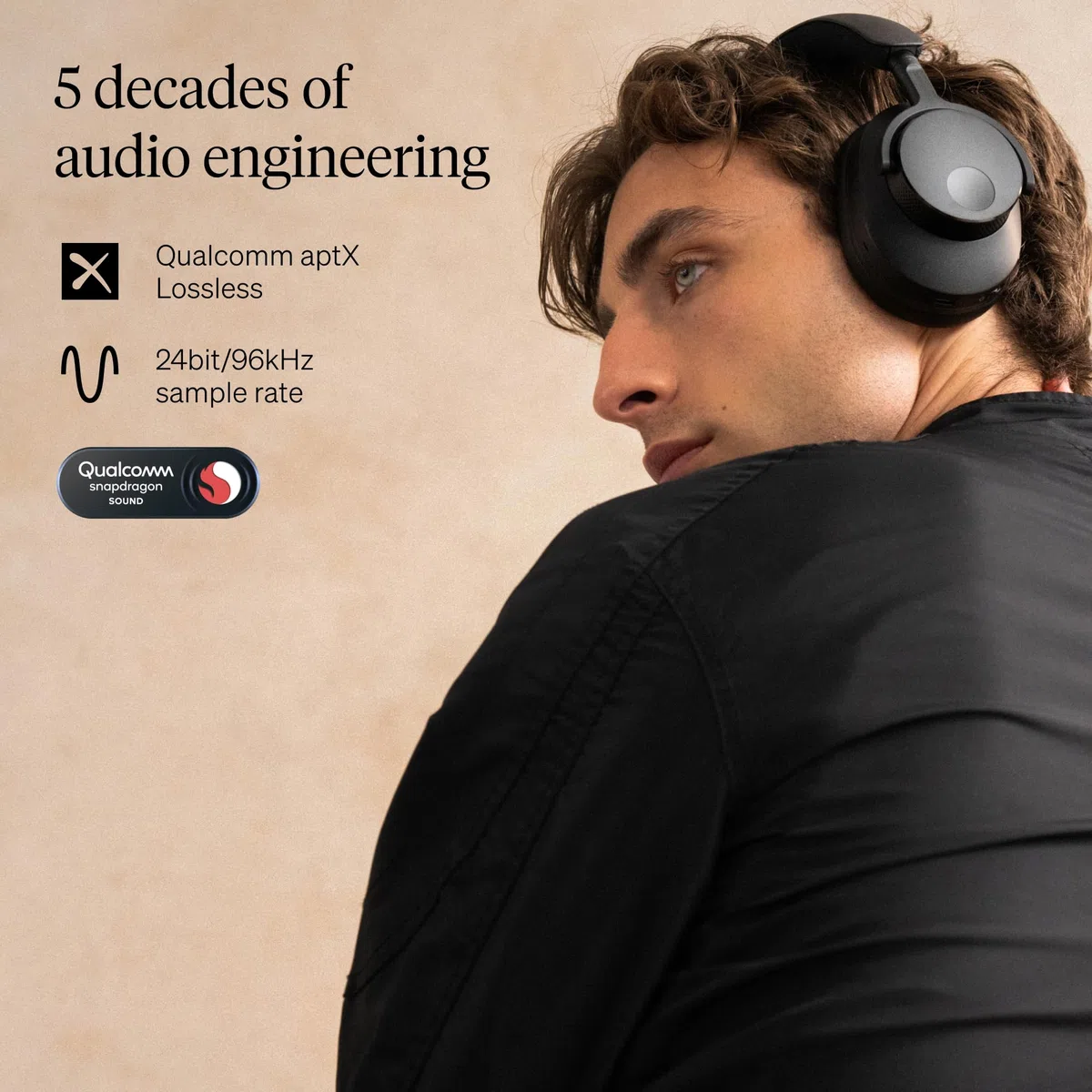 Cambridge Audio Melomania P100 SE - Wireless Kopfhörer, Bluetooth mit ANC, Hi-Fi Sound, bis zu 100 Std Akku, wechselbarer Akku, Gaming-Modus, Case - Schwarz