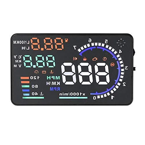 OBD2 HUD A8 5,5 Geschwindigkeitsanzeige Überhead Videogerät Windschutzspiegel Reflektives Bild